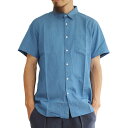 (ティーエヌジャック) Selvage Chambrey S/S Shirt (ライトブルー) / セルヴィッジ シャンブレー ショートスリーブ シャツ メンズ アメカジ渋谷 バックドロップ 渋谷の老舗アメカジショップ back drop 日本製 メイドインジャパン 送料無料