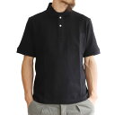 【T.N JACK】(ティーエヌジャック) Plane S/S Polo Shirt (ブラック) / プレーン ショートスリーブ ポロシャツ メンズ アメカジ 渋谷 老舗アメカジショップ back drop 日本製 メイドインジャパン 送料無料