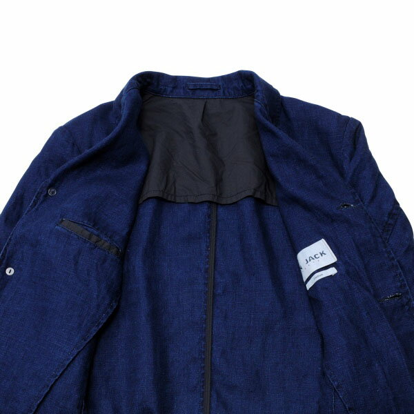 【T.N JACK】(ティーエヌジャック) Linen Jacket (ネイビー) / リネンジャケット ...