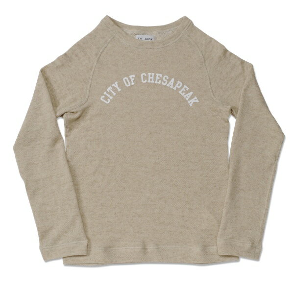 [55%OFF]【T.N JACK】(ティーエヌジャック) City of Chesapeak Crew Neck Sweat (ベージュ) / クルーネック スウェット メンズ アメカジ 渋谷 老舗アメカジショップ back drop 日本製 メイドインジャパン 送料無料