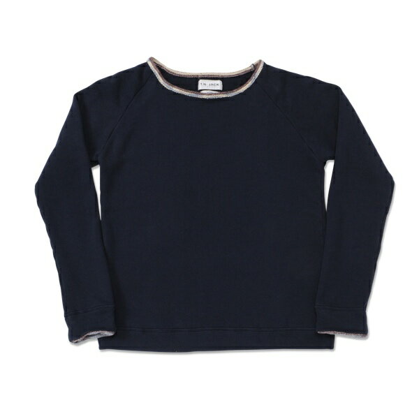 (ティーエヌジャック) Crew Neck Sweat (ネイビー) / クルーネックスウェット メンズ アメカジ 渋谷 老舗アメカジショップ back drop 日本製 メイドインジャパン 送料無料