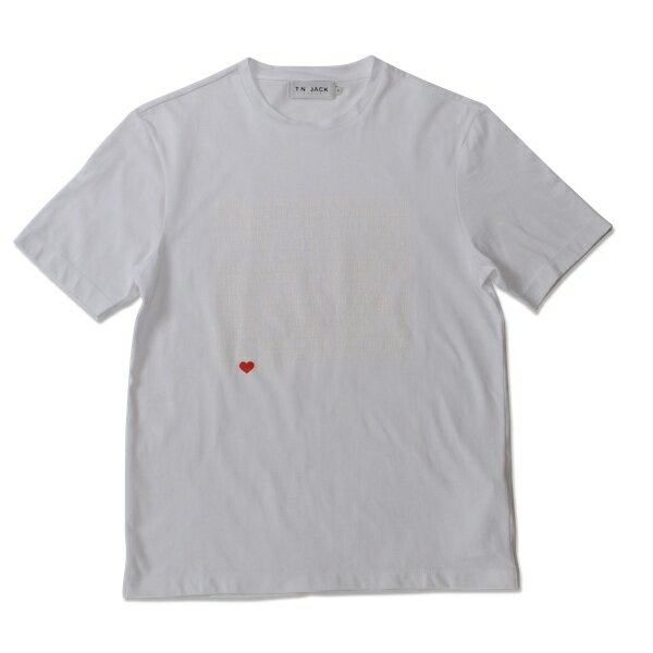 【50%OFF】【T.N JACK】(ティーエヌジャック) Message Crew Neck T-Shirts (ホワイト) / メッセージ クルーネック Tシャツ メンズ アメカジ渋谷 バックドロップ 渋谷の老舗アメカジショップ back drop 日本製 メイドインジャパン