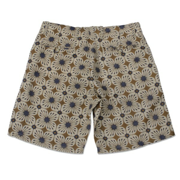 【T.N JACK】(ティーエヌジャック) Vintage Flower Short (マスタード) / ヴィンテ...