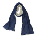 【T.N JACK】(ティーエヌジャック) W Cotton Mesh Stole (ブルー/ホワイト) / ダブルコットンメッシュ ストール メンズ アメカジ 渋谷 ..