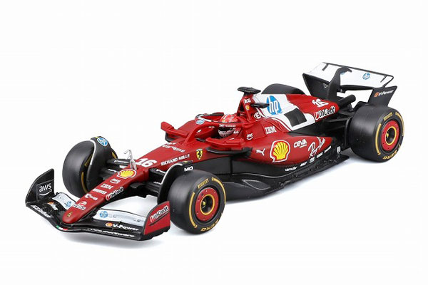 Rakuten - BURAGO 1/43 フェラーリ SF-25 2025 No,16 C.ルクレール ウィンドウボックス (18-36853L) 　通販 送料無料 プレゼント ギフト モデ ルカー ミニカー 完成品 模型