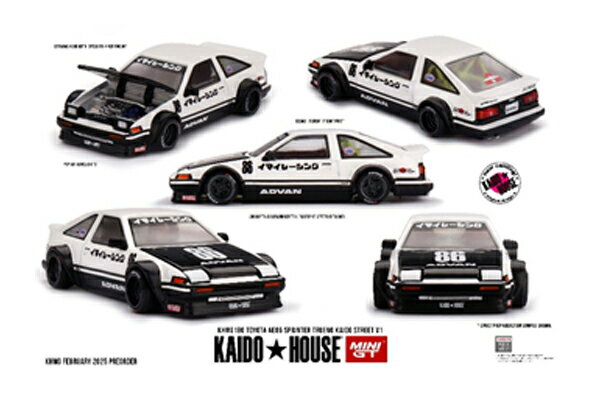 MINI-GT 1/64 Toyota AE86 ���ץ�󥿡��ȥ�� Kaido Street V1(���ϥ�ɥ�) (KHMG180)��ǥ륫�� �ߥ˥��� ����...