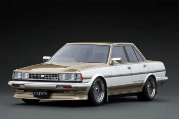 ignition_model 1/18 Toyota CRESTA GT TWIN TURBO (GX71) White / Gold (IG3831)  ...