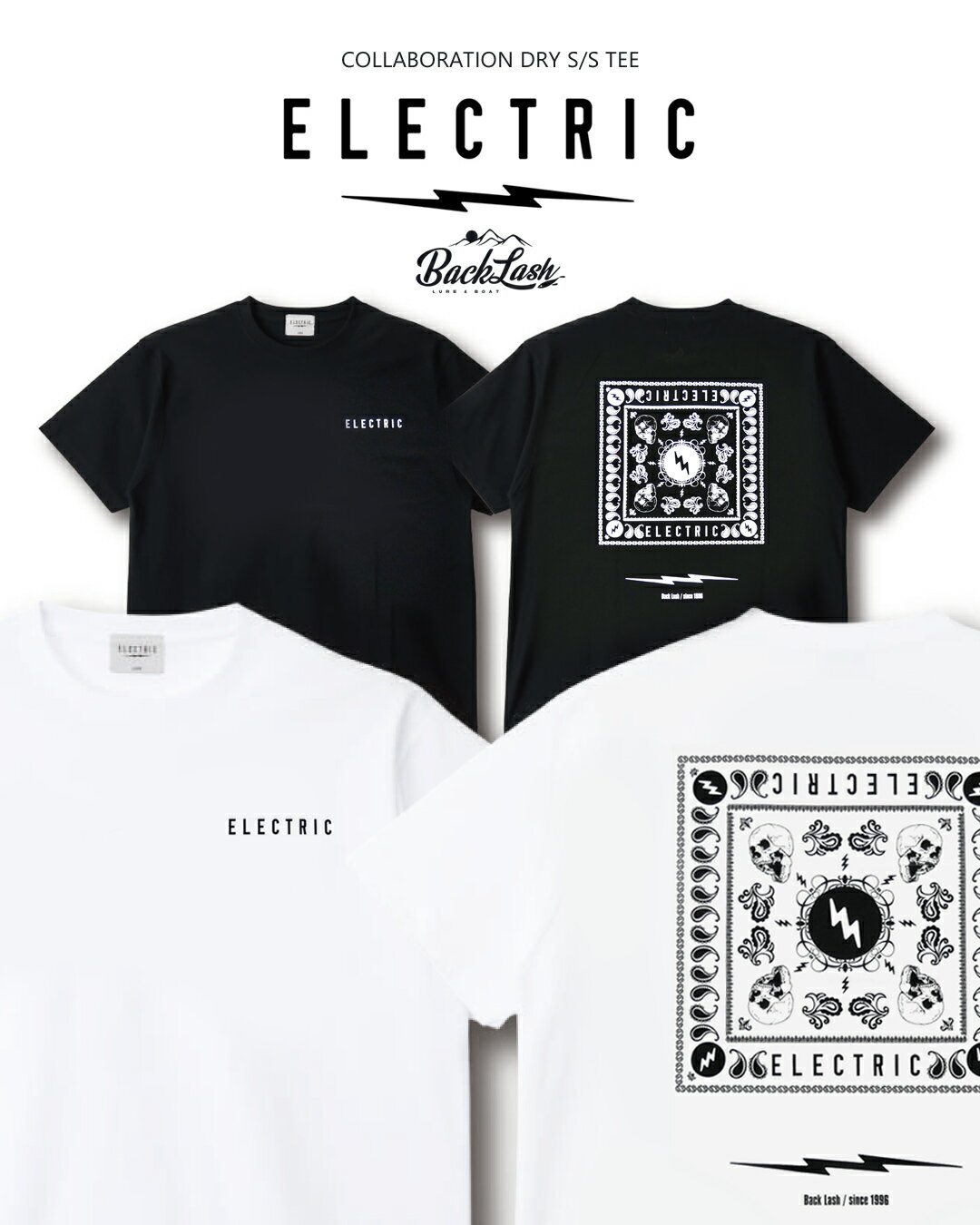 ELECTRIC × BackLash　コラボレーションドライTシャツ　DRY S/S TEE （エレクトリック バックラッシュ）