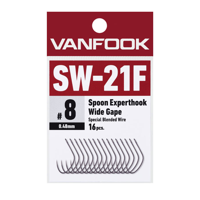 ヴァンフック　スプーンエキスパートフック　ワイドゲイプ　SW-21F　ファインワイヤー　16本入　VAN FOOK　 2