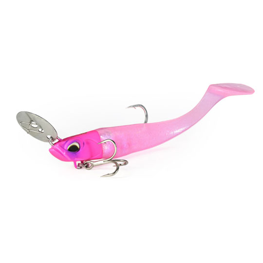 DUO/デュオ　Bay RUF/ベイルーフ　BRチャターシャッド　■重量：18g★小魚が逃げ惑うヒレの動きを再現したフィッシュテールに対して、広範囲に散った魚へも 確実にアピールするシャッドテール。 チャターブレードとシャッドテールの2つのアクションによる相乗効果で、アピールが必要な状況にマッチ。 高活性な魚を釣っていくサーチベイトとしても活躍します。 スイムバランスの高さゆえ、スローから早巻きと対応速度域が広く、状況に応じた攻めが可能となりました。