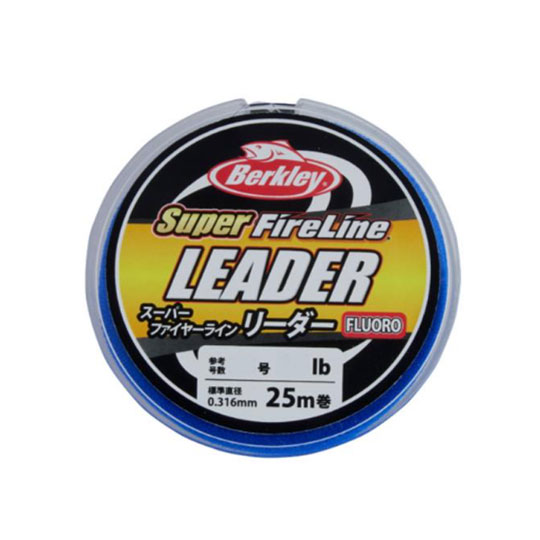 バークレイスーパーファイヤーライン リーダー■長さ：25m ■カラー：クリア■号数：0.8号-3lb・1.5号-6lb★ノットを締め込みやすい、しなやかさと耐久性を兼ね備えた100%フロロカーボンリーダー