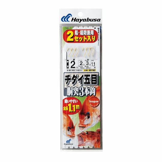 乐天商城 - ハヤブサ　チダイ五目 胴突3本鈎　Hayabusa　