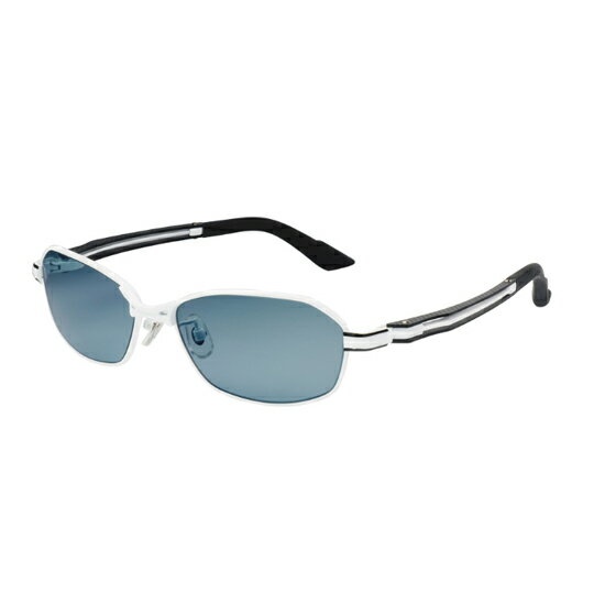 ゼクーフェイズ55　F-2026　(MB)　マットホワイト■FRAME:MATTE WHITE■LENS:MASTER BLUE■LENS：TALEX CR-39 Polarized / 6Curve ■SIZE：55☐17-151(56x36)★軽量で高強度なチタン合金とオートクレーブ成形のドライカーボン。加工が難しい高級素材を組み合わせた異色のハイブリッドフレーム Feizが生まれ変わる。さらなる安定感や耐久性を追求し、フロントやヒンジパーツのデザインを一新。1mm厚の強靭な素材で描く美しい直線とクリアランスが、軽さを伝える。職人の手仕事で重層的に磨き上げたマット＆クロームの装飾を、七宝の黒が引き締める。Feiz'55は'57よりもレンズ横幅を2mm、縦幅を1mm小さく設計。レンズ幅55mmの躍動感があるシャープなフロントフェイス。
