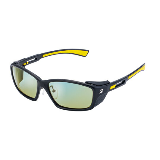 ゼクー　フーバー　F-1978 (EG/BM) マットブラック/イエロー　偏光サングラス