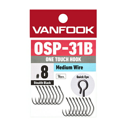 ヴァンフック　ワンタッチフック　OSP-31B/R　ブラック/レッド　16本入