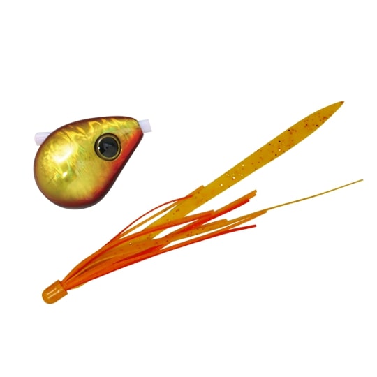 樂天商城 - ジャッカル 爆流 鉛式ビンビン玉スライド 80g F178 レッドゴールド/エビオレT+