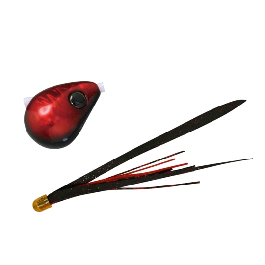 ジャッカル 爆流 鉛式ビンビン玉スライド 200g F202 ブラックレッド/真っ黒レッドT