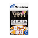 ☆ハヤブサ HS384 豆アジ専科 ラメ留 白スキン 8本鈎 Hayabusa