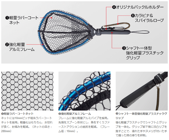Lure&Boats Back Lashのゴールデンミーン　キャッチネットII　ブルー　Golden Mean｜アングル3