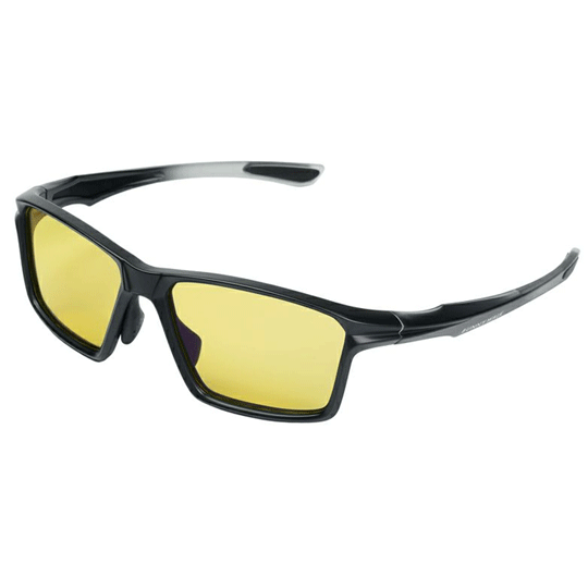 バニーウォークBW-0250Y　マットブラック/クリアグレー■FRAME COLOR：マットブラック/クリアグレー ■FRAME MATERIAL：ナイロン系樹脂 ■SIZE：Large ■LENS COLOR：YELLOW ■LENS MATERIAL：ナイトグラス ■LENS COAT：反射防止ARコート ■LENS CURVE：4カーブ誰にでも合いやすいスクエアのレンズシェイプと、マットなグラデーションカラーが映えるテンプル。簡単に調整できるラバー製のノーズパッドを備えた、軽さが際立つフィット感。オーソドックスなデザインながらアクティブなスポーツシーンにも幅広く対応する、使い回しの良いモデル。 【ナイトグラス】 ・可視光線透過率：83% ・99.9%以上UVカット ・レンズ両面に反射防止コート ・ブルーライト/ HEV(380nm～500nm)を76%ブロック