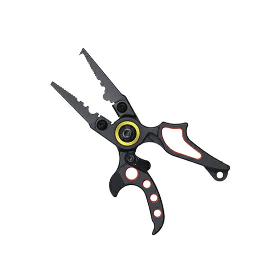 プロックスフィンガースプリットミニプライヤー　ストレートタイプ ■カラー：ブラックxレッド■サイズ：9cm■スプリット対応サイズ：#0〜■材質：本体/アルミ、カッター/タングステン指にフィットする形状のミニプライヤー。コンパクトで携行性に優...