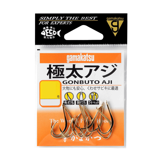 がまかつ　極太(ごんぶと)アジ 金