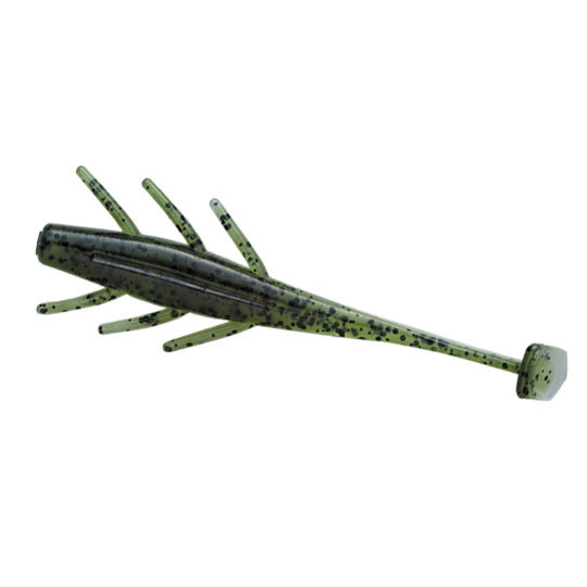 Valleyhill/バレーヒルEBI SHAD/エビシャッド◆サイズ：4インチ◆入り数：7本★甲殻類の足と小魚の尻尾を合わせ持った独特の形状はワーム自身に大きな動きを狙うのではなく、「細かく」「優しく」そして「反応良く」をテーマに開発。ベイトフィッシュとなる小魚・ハゼ類がが見せる「スッと動き、そっと消える」そんな存在感を隠す動きを表現してあります。テールには大胆にサイドをカットした他に類を見ない独特な形状を採用。これが僅かな移動距離においても反応するため、ノーシンカーのフォール時でさえもブルブルと弱く震えてくれます。また一方で強い動きに反応する状況にも対応できるように、テールの付け根に爪でのカットポイントを装備。この部分をカットするとテールが一転して暴れやすくなり、ハイアピールが可能に。特にバイトが無い時などワームを交換することなく簡単に動きを変えることができます。そして、もう1つの大きな特徴である3本の手（足？）は強く動かし震えさせることで、まるで逃げる甲殻類を演出。ギルなどに突かれやすいものの、結果的にテールを食いちぎられることを防ぎつつそのバイト音でバスを呼び込む狙いも持たせてあります。なおヘビキャロを主軸に開発したもののスプリットショットはもちろんライトテキサスやジグヘッド、ダウンショットなど様々なリグに対応可能。すでにテスト段階より数多くの釣果を叩き出している「エビシャッド」。陸っぱりアングラーに新しいワームを提案します。