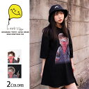 バイオレンスキッズ2ndビッグTシャツ（男女兼用）■ 半袖 tシャツ トップス ビッグtシャツ レディース 女性 女 おもしろ キャラクター プリント ゆったり 大きいサイズ おしゃれ ゆる カジュアル ロング ビッグ ビックシルエット オリジナル uネック 綿 プリント 黒 bk 白 wh