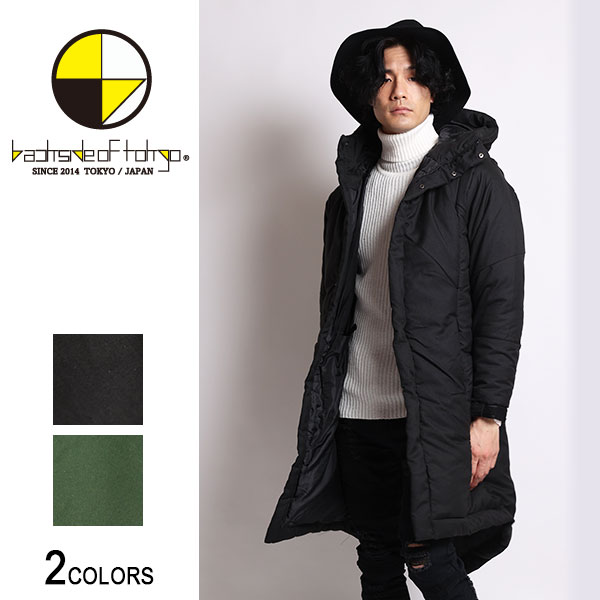 【送料無料】backside of tokyo（バックサイドオブトーキョー）ウールライク中綿モンスターパーカーブルゾン（男女兼用）■アウター ジャケット コート ブルゾン シンプル ロング丈 フード カジュアル フォーマル ストリート メンズ レディース ユニセックス