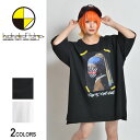 楽天バックサイドオブトーキョーPainting SHUT UP マスクビッグTシャツ（男女兼用）■ 半袖 tシャツ トップス ビッグtシャツ メンズ レディース おもしろ キャラクター プリント ゆったり 大きいサイズ おしゃれ ゆる カジュアル ストリート ロング ビッグトップス ビックシルエット uネック 綿 黒 bk 白 wh