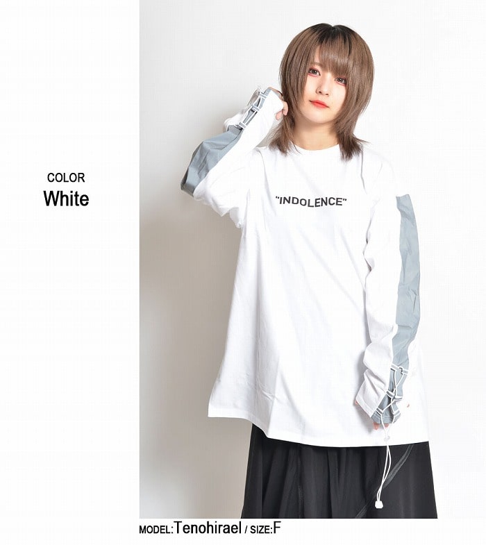 《ノベルティプレゼント中》ドローコードフォトリフレクターロングTシャツ（男女兼用）■トップス 長袖Tシャツ ロンT バックプリント ロゴ リフレクター オーバーサイズ 大きいサイズ カジュアル ギャラクシー ストリート モード メンズ レディース ユニセックス