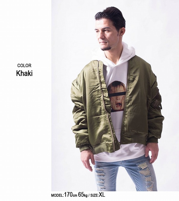 【送料無料】backside of tokyo(バックサイドオブトーキョー)ビッグシルエットMA-1(男女兼用)■アウター ジャケット フライトジャケット ビッグシルエット ルーズ ストリート カジュアル