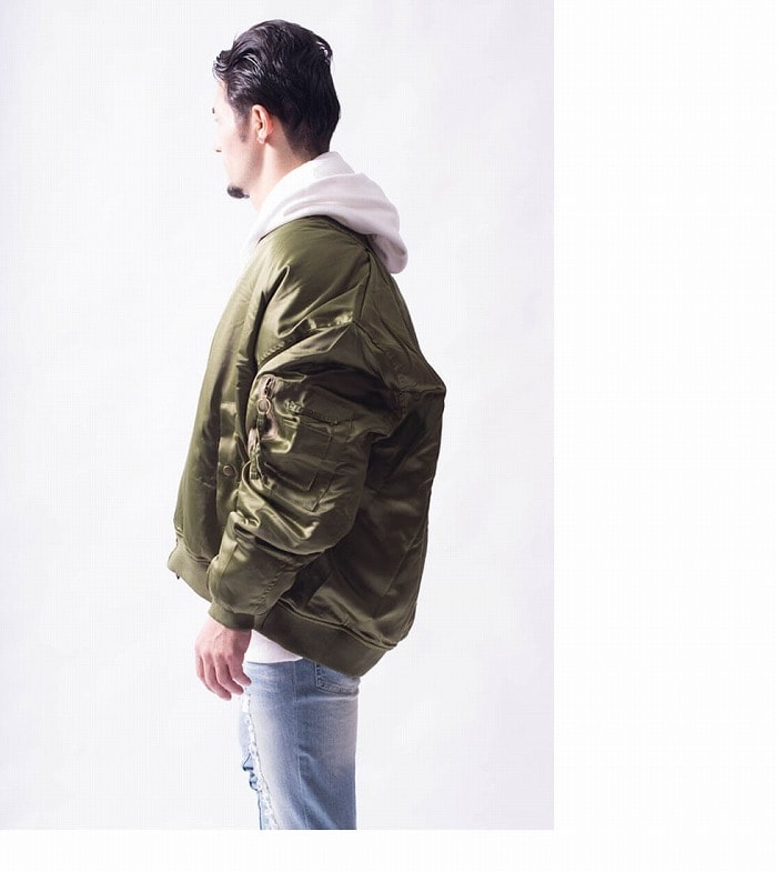 【送料無料】backside of tokyo(バックサイドオブトーキョー)ビッグシルエットMA-1(男女兼用)■アウター ジャケット フライトジャケット ビッグシルエット ルーズ ストリート カジュアル