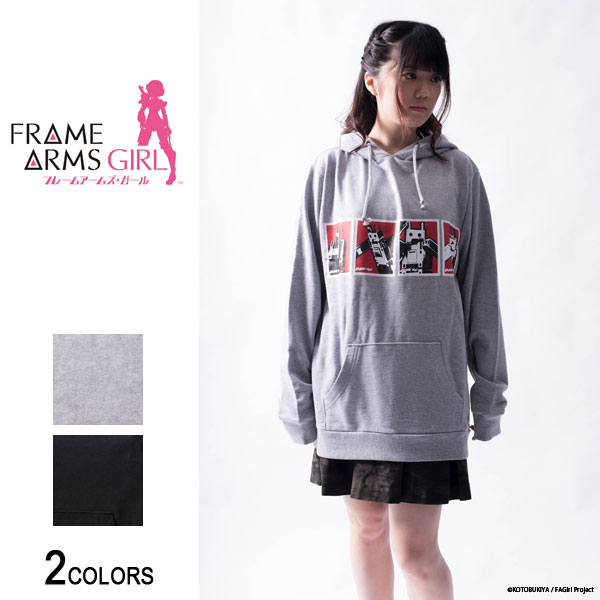 『FRAME ARMS GIRL(フレームアームズ・ガール)』「充電くん」プルパーカー■フレームアームズガール グッズ アパレル 服 プルオーバー スウェット プリント キャラクター 大きいサイズ ルーズ カジュアル ストリート backside of t