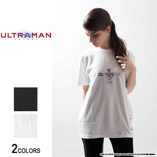 『ULTRAMAN』 SSSP 科学特捜隊Tシャツ ワールドプレミア STAFF Tシャツ アナザーver.（男女兼用）■ 半袖 tシャツ トップス ビッグtシャツ メンズ レディース おもしろ ゆったり 大きいサイズ おしゃれ カジュアル ストリート ビッグトップス ビックシルエット 綿 白 黒 bk