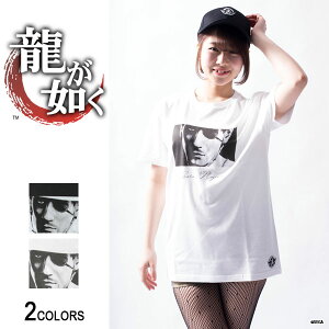 【楽天ランキング入賞商品】『龍が如く』「真島吾朗」Tシャツ(男女兼用)■グッズ アパレル 服 ゲーム コラボ 極 桐生一馬 真島吾朗 東城会 真島組 応龍 般若 白蛇 代紋 刺繍 半袖 トップス カットソー クルーネック フォト プリント 大きいサイズ