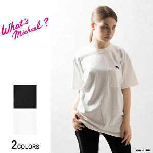 《ノベルティプレゼント中》『What’s Michael?』マイケル ポケット Tシャツ(男女兼用)■ホワッツマイケル 栄喜プロデュース SIAM SHADE シャムシェイド ネコ 猫 キャット CAT グッズ アパレル 服 キャラクター コミック 漫画 刺繍 ワンポイント シンプル プリント