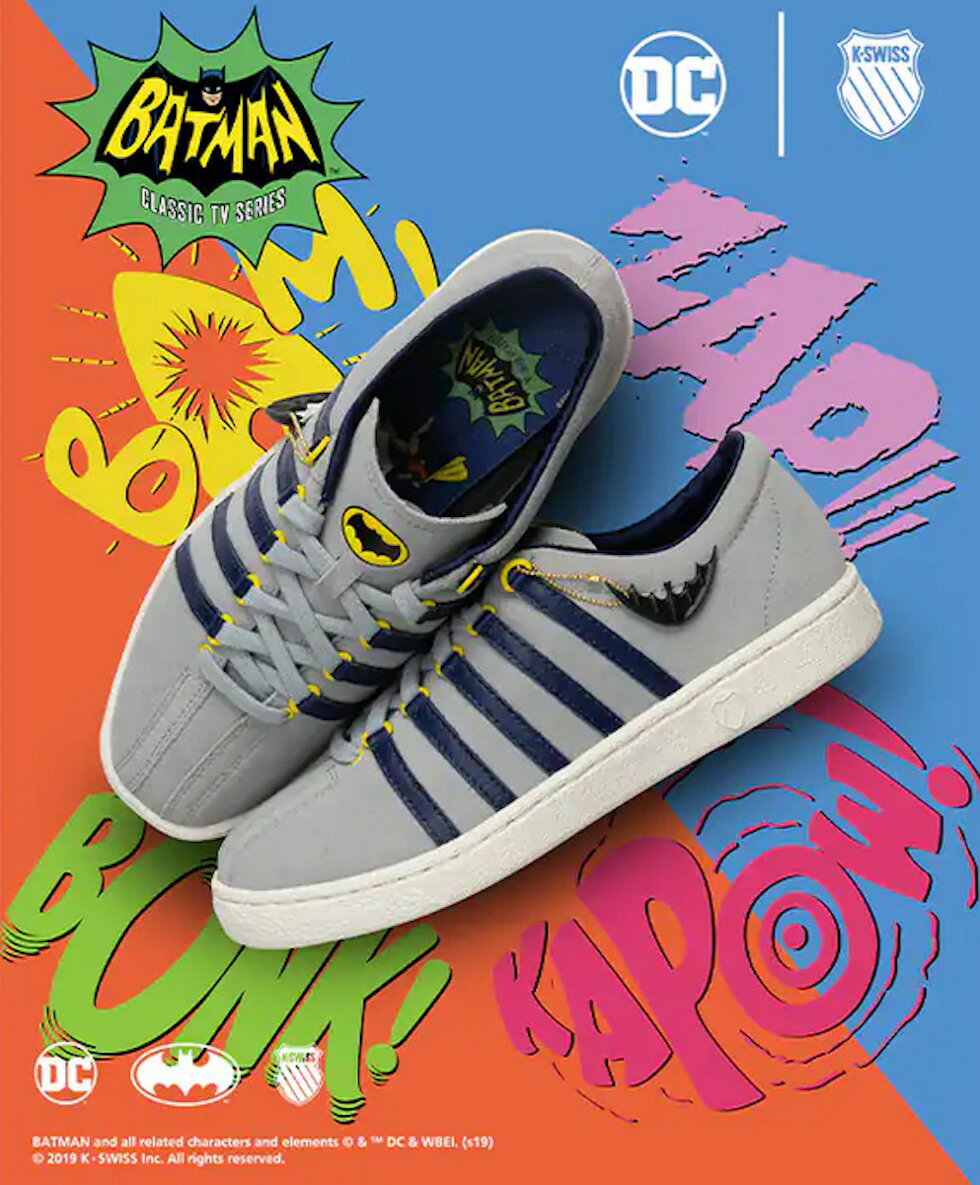 K SWISS（ケースイス）CLASSIC66×BATMAN80TH 靴 スニーカー バットマン プリント ストリート カジュアル メンズ レディース ユニセックス