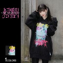 【東京裏側】SICKNESS CATファスナー&シートビッグパーカー(男女兼用)