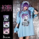 【東京裏側】リスカガールロンT(男女兼用)■トップス 半袖Tシャツ 長袖Tシャツ クルーネック ビッグシルエット ルーズシルエット イラスト 女の子 ガール プ...