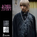 【マラソン期間★最大2000円OFFクーポン】『東京裏側』Clock eye ファスナー付ビッグシャツ 男女兼用 トップス シャツ 長袖 カジュアルシャツ ノーアイロン カジュアル アウター ストリート 大きいサイズ やみかわ メンズ レディース ユニセックス 病みかわ 病みか