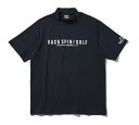 Tシャツ メンズ ゴルフウェア メンズ シンプル ストレッチモックネックTシャツ 接触冷感 ゆったりサイズ ビックシルエット ロゴ Tシャツ おしゃれ 半袖 tシャツ UVカット 紫外線対策 スポーツ ポリエステル バックスピン ギフト【BACKSPIN】【トップス】【新商品】(4)