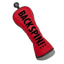 ゴルフ ヘッドカバー ウッド フェアウェイ【 BACK SPIN 】合皮 ロゴ フェアウェイ用 ヘッドカバー おしゃれ シンプル かっこいい レア 可愛い フェ...