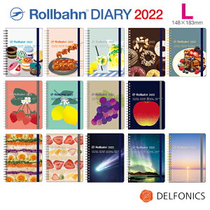 ロルバーン ダイアリー 2022 手帳 L スケジュール帳 B6変型 2021年10月始まり 2022年12月まで デルフォニックス The Rollbahn Monthly Planner Seasonal Limited Edition from DELFONICS