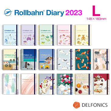 ロルバーン 2023 ダイアリー L 手帳 スケジュール帳 B6変型 2022年10月始まり 2023年12月まで デルフォニックス The Rollbahn Monthly Planner Seasonal Limited Edition from DELFONICS