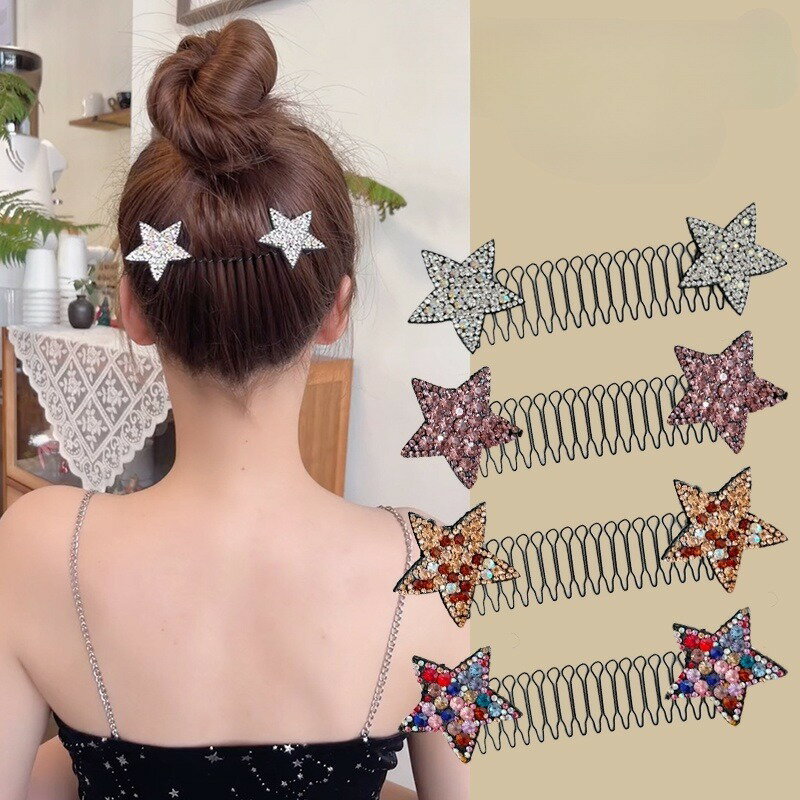 ヘアコーム 後ろ髪ヘアクリップ ヘアピン レディース 女性 ヘアアクセサリー 髪飾...