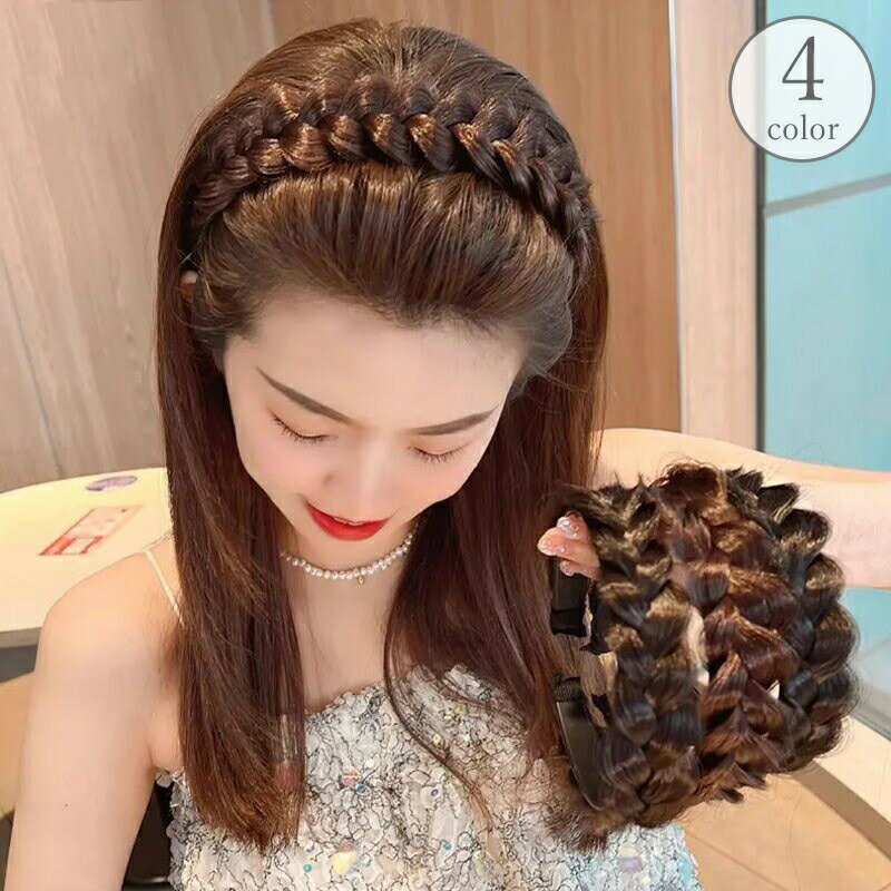 樂天商城 - カチューシャ 三つ編み 編み込み風 レディース 女性用 ヘアアクセサリー 髪飾り 髪留め ツイスト ヘアアレンジ かわいい おしゃれ