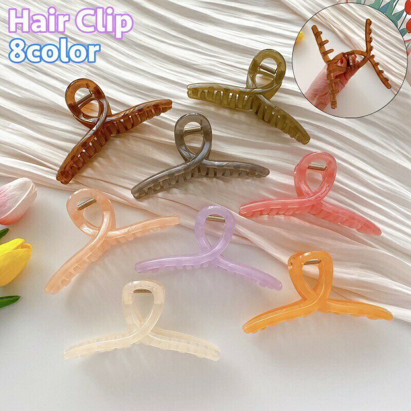 Rakuten - ヘアクリップ バンスクリップ ヘアアクセサリー レディース 女性 クロス クリアカラー 大きめ シンプル しっかり 髪留め 髪飾り お洒落 可愛い かわいい ヘアアレンジ おしゃれ お出かけ 普段使い プレゼント 贈り物 ギフト