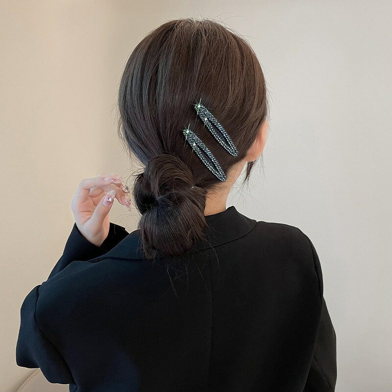 ヘアピン パッチン留め 同色4個セット レディース ヘアアクセサリー 女性用 ライン...