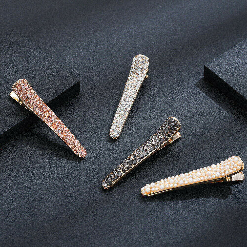 ヘアクリップ レディース ヘアアクセサリー 髪留め 髪飾り ヘアピン ラインストー...